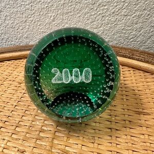 MILLENNIUM ART GLASS PAPERWEIGHT, CAITHNESS FROM SCOTLAND